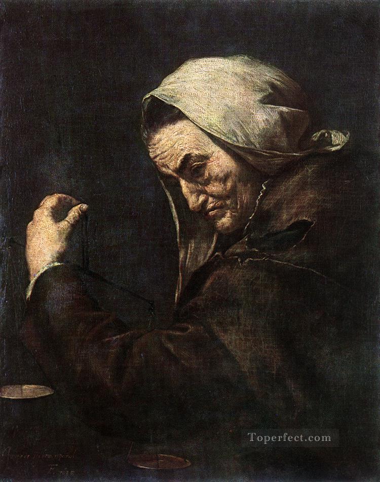 An Old Money Lender Tenebrism Jusepe de Ribera Oil Paintings